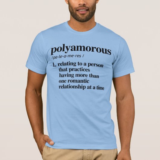 Polyamoureuze definitie - gedefinieerde LGBTQ-term T-shirt (Voorkant)