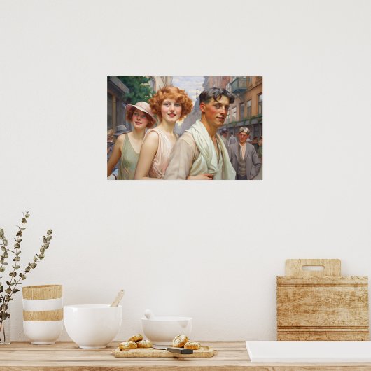 Polyamoureuze drieduizend dagdromen in het centrum poster (Keuken)