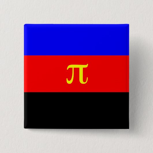 Polyamoureuze Pride Vierkante Button 5,1 Cm (Voorkant)