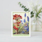 Polyanthus en Grape Hyacinth Fairy Briefkaart (Staand voorkant)