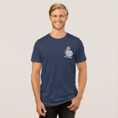 Polycameraus White Pocket Logo Tri-Blend Shirt (Voorkant volledig)