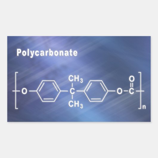 Polycarbonaat PC Lexan Rechthoekige Sticker (Voorkant)