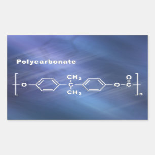 Polycarbonaat PC Lexan Rechthoekige Sticker