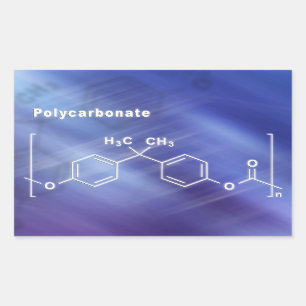 Polycarbonaat-pc Rechthoekige Sticker
