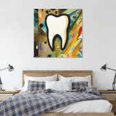 Polychromatische korrel canvas afdruk (Insitu (Slaapkamer))