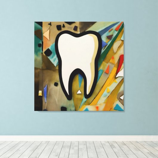 Polychromatische korrel canvas afdruk (Insitu (Houten vloer))