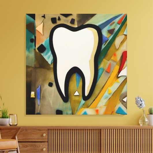 Polychromatische korrel canvas afdruk (Insitu (Woonkamer))