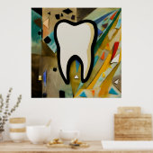 Polychromatische korrel poster (Keuken)