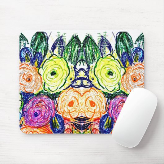 Polychromatische mousepad muismat (Met muis)