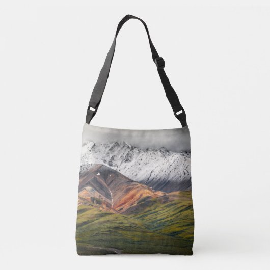 Polychrome berg, Denali NP, Alaska Crossbody Tas (Achterkant)