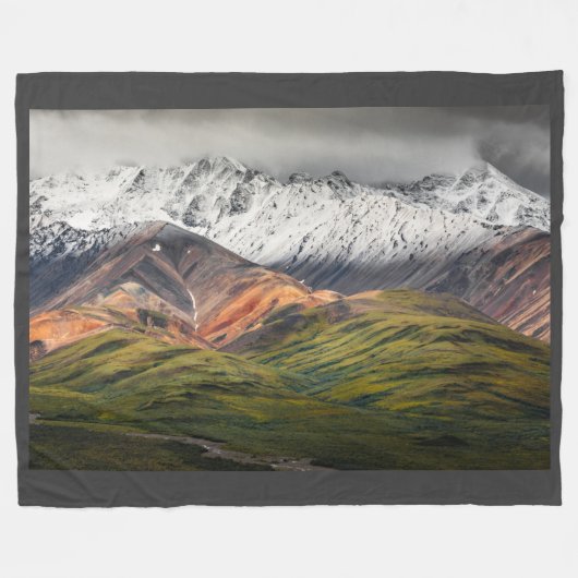 Polychrome berg, Denali NP, Alaska Fleece Deken (Voorkant (Horizontaal))