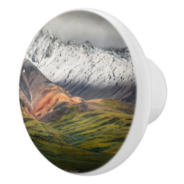 Polychrome berg, Denali NP, Alaska Keramische Knop