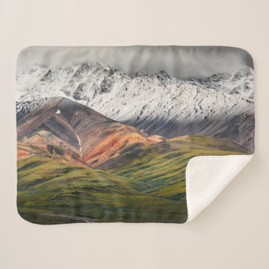 Polychrome berg, Denali NP, Alaska Sherpa Deken (Voorkant (horizontaal))