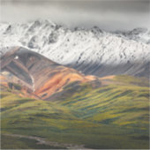Polychrome berg, Denali NP, Alaska Sticker (Voorkant)