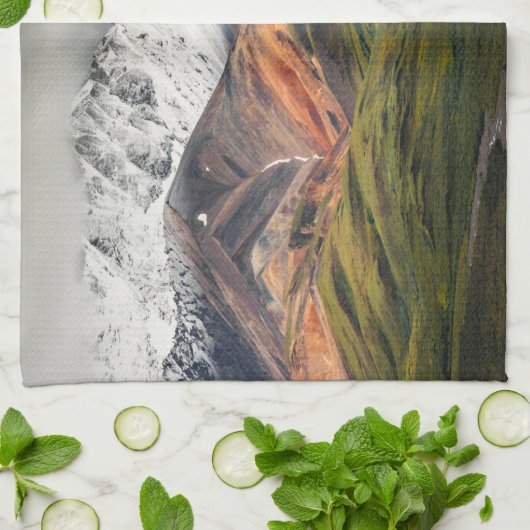 Polychrome berg, Denali NP, Alaska Theedoek (Gevouwen)