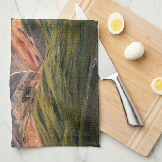 Polychrome berg, Denali NP, Alaska Theedoek (Quarter Fold)