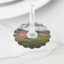 Polychrome berg, Denali NP, Alaska Wijnglaslabel