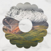 Polychrome berg, Denali NP, Alaska Wijnglaslabel (Voorkant)