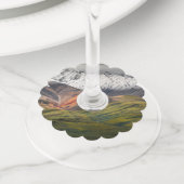 Polychrome berg, Denali NP, Alaska Wijnglaslabel (Dichtbij)