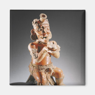 Polychrome tweedelige beeldenboten, misschien magneet