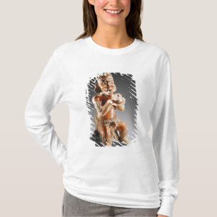 Polychrome tweedelige beeldenboten, misschien t-shirt