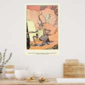 Polychrome ziet Ruggedo ontsnappen Poster (Keuken)