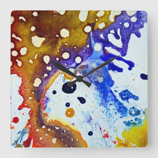 Polychromoptisch #1B door Michael Moffa Vierkante Klok (Voorkant)