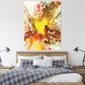 Polychromosoom #10 canvas afdruk (Insitu (Slaapkamer))