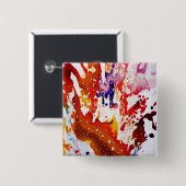 Polychromosoom #1A door Michael Moffa Vierkante Button 5,1 Cm (Voorkant /achterkant)