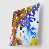 Polychromosoom #1B door Michael Moffa Vierkante Klok (Hoek)