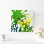 Polychromosoom #2B door Michael Moffa Vierkante Klok (Huis)