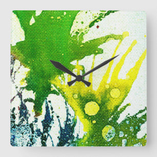 Polychromosoom #2B door Michael Moffa Vierkante Klok