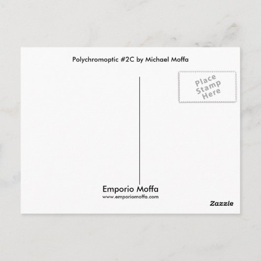 Polychromosoom #2C door Michael Moffa Briefkaart (Achterkant)