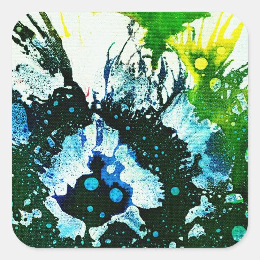 Polychromosoom #2C door Michael Moffa Vierkante Sticker (Voorkant)