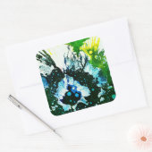 Polychromosoom #2C door Michael Moffa Vierkante Sticker (Envelop)