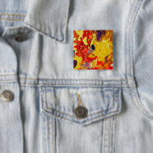 Polychromosoom #3 van Michael Moffa Vierkante Button 5,1 Cm (In situ)