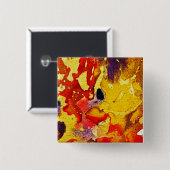 Polychromosoom #3 van Michael Moffa Vierkante Button 5,1 Cm (Voorkant /achterkant)