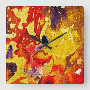 Polychromosoom #3 van Michael Moffa Vierkante Klok