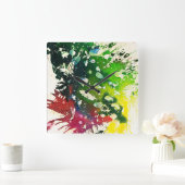 Polychromosoom #4 van Michael Moffa Vierkante Klok (Huis)