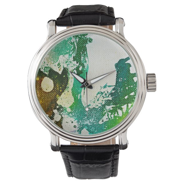 Polychromosoom #5 door Michael Moffa Horloge (Voorkant)