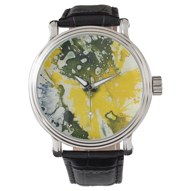 Polychromosoom #8 van Michael Moffa Horloge (Voorkant)