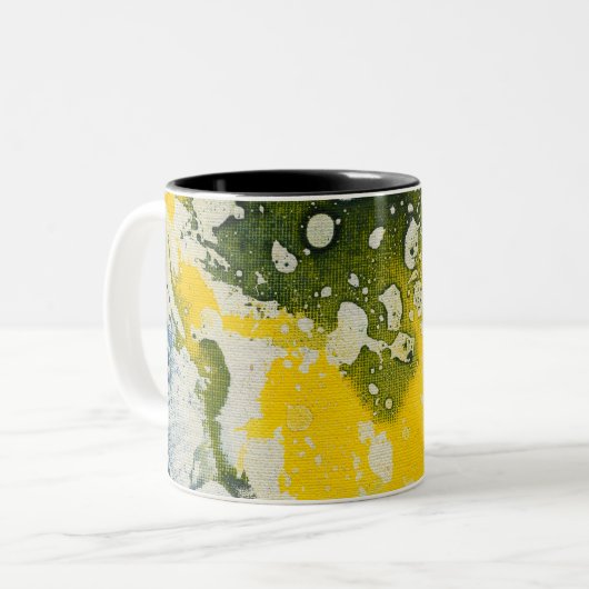 Polychromosoom #8 van Michael Moffa Tweekleurige Koffiemok (Voorkant links)