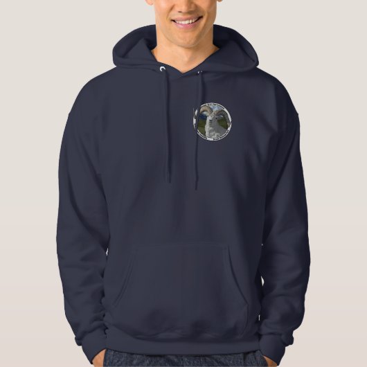 Polychroom Herdenkingscapuchon Navy Hoodie (Voorkant)