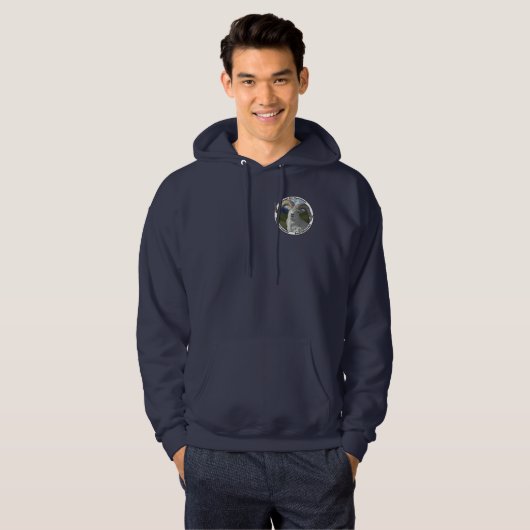 Polychroom Herdenkingscapuchon Navy Hoodie (Voorkant volledig)