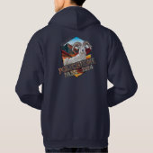 Polychroom Herdenkingscapuchon Navy Hoodie (Achterkant)