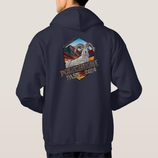 Polychroom Herdenkingscapuchon Navy Hoodie (Achterkant)