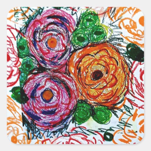 Polycromatiek Vierkante Sticker (Voorkant)