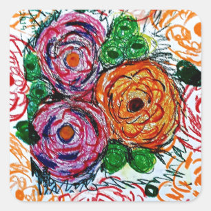 Polycromatiek Vierkante Sticker