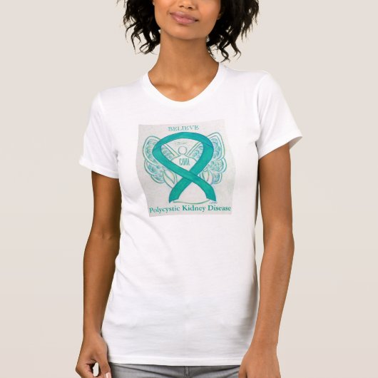 Polycysteus Nierziekte Bewustheid Koolstof Shirt (Voorkant)
