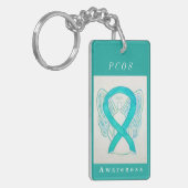 Polycysteus ovariumsyndroom (PCOS) Ribbon Sleutelh Sleutelhanger (Voorkant Links)